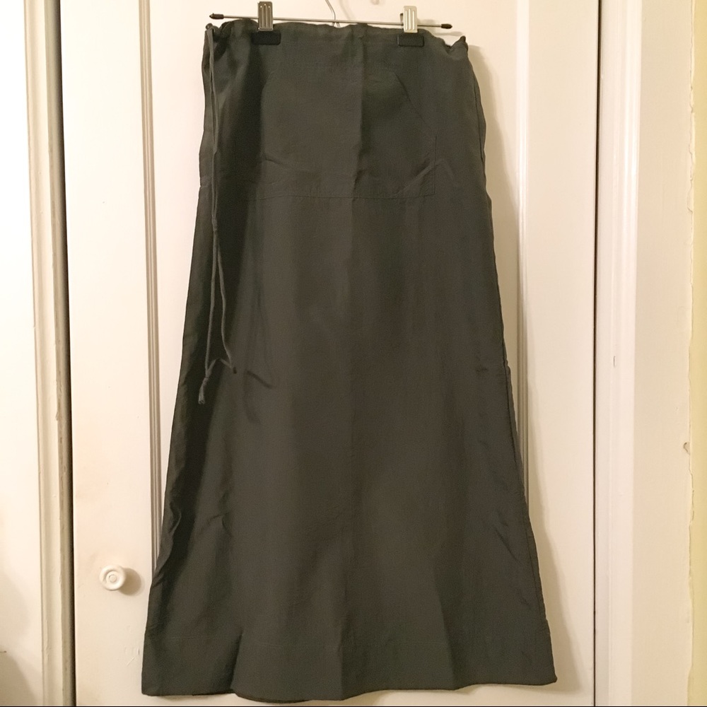 Olive Green Kangaroo Pocket Skirt